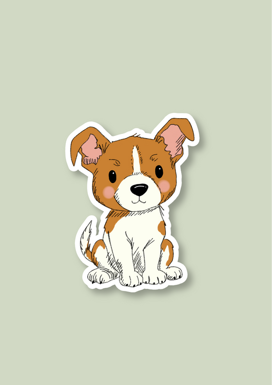 Pet Sticker – 070 Jack Russell Brown and White