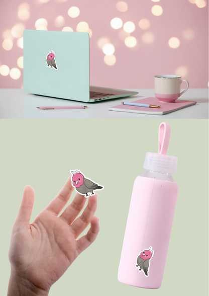 Pet Sticker – 089 Galah Pink and Grey