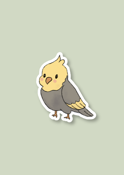 Pet Sticker – 092 Cockatiel Grey and Yellow