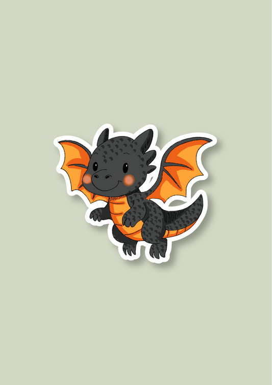 Pet Sticker – 096 Dragon Black and Gold
