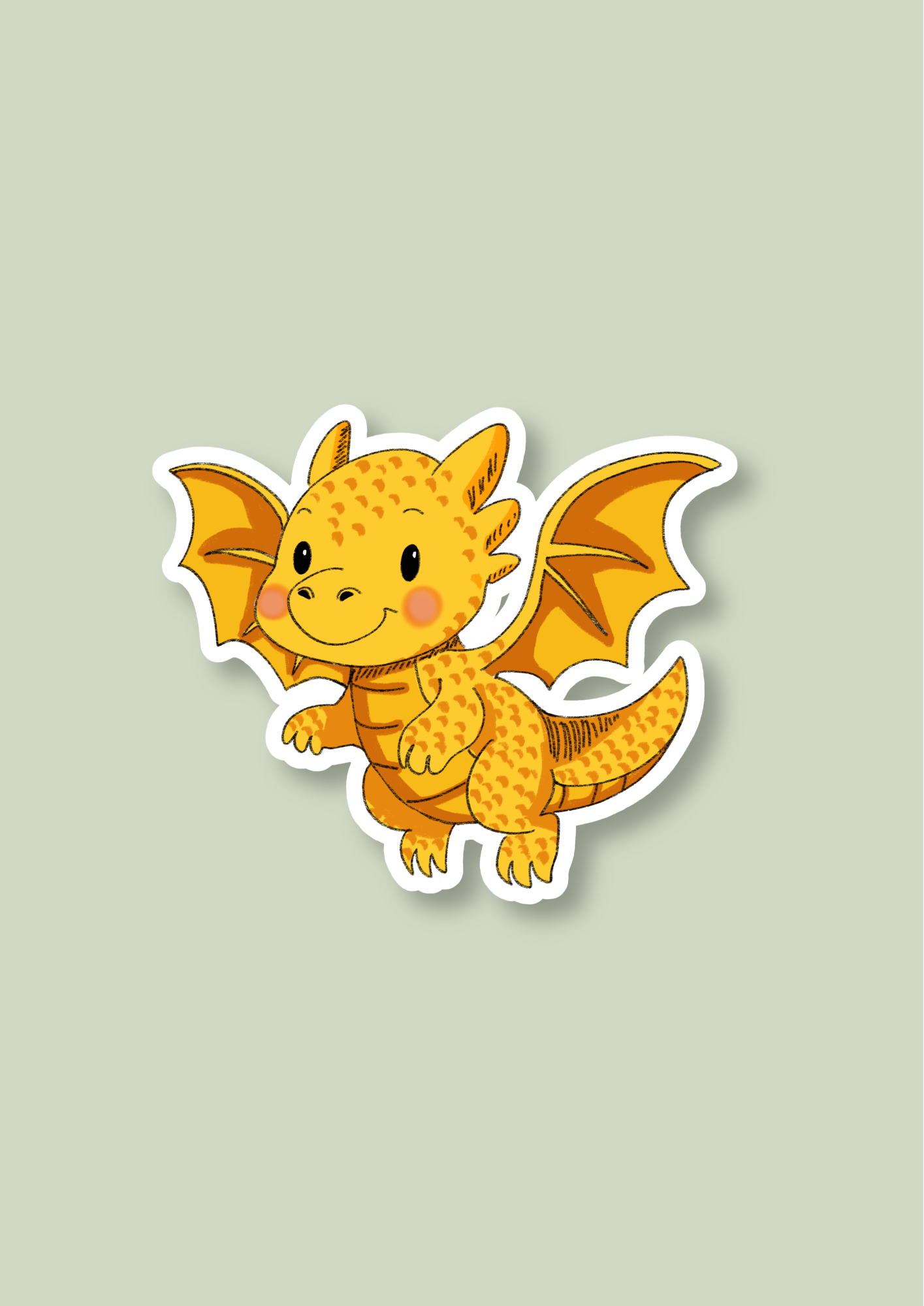 Pet Sticker – 095 Dragon Gold