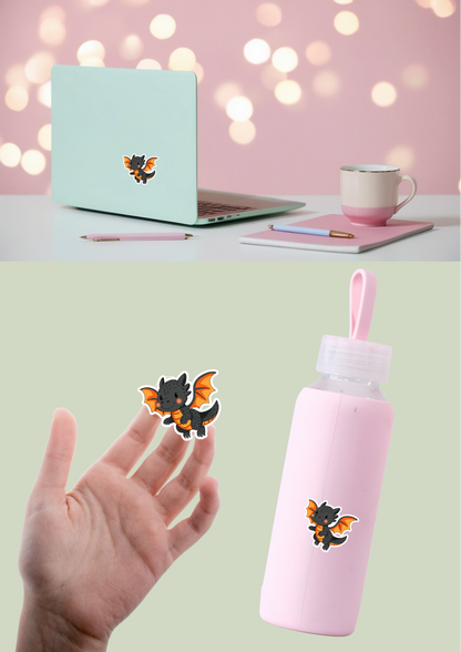 Pet Sticker – 096 Dragon Black and Gold