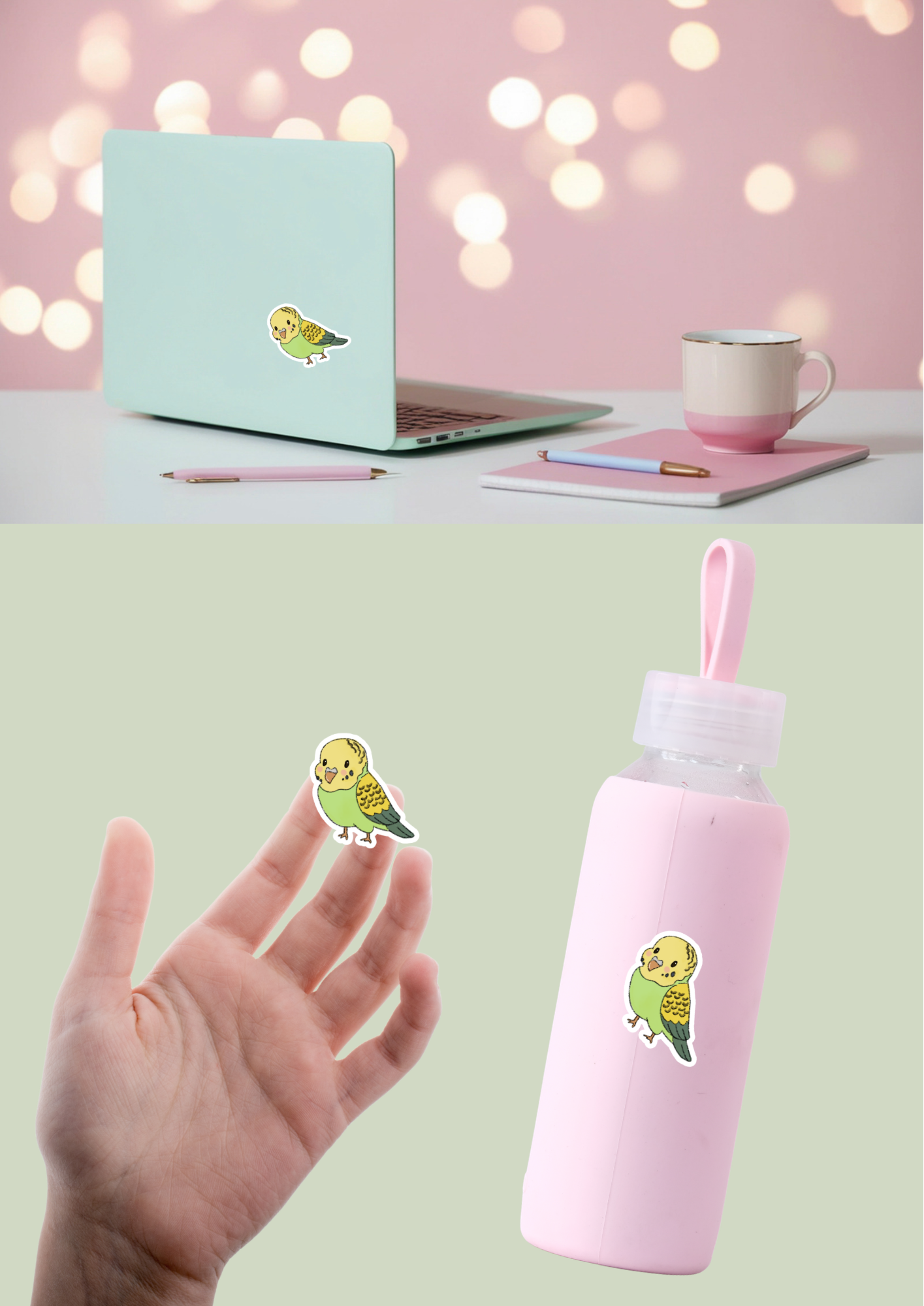 Pet Sticker – 090 Budgie Green