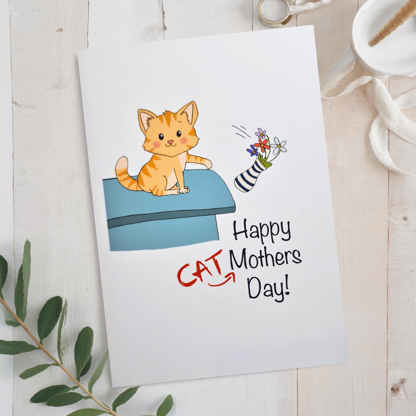 Cat Mum Mothers Day Card