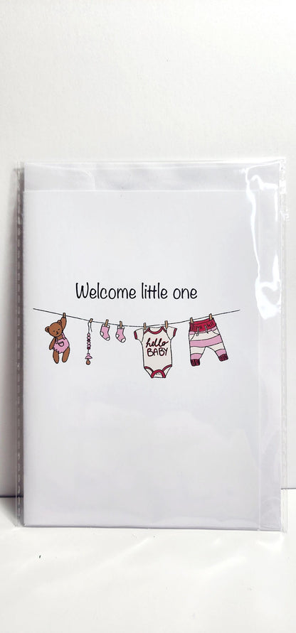 Greeting Card | Welcome Baby Pink