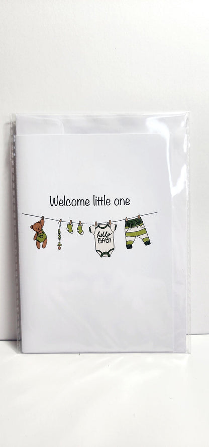 Greeting Card | Welcome Baby Green