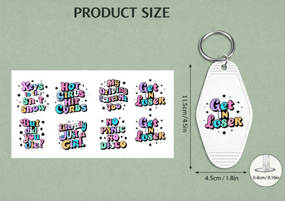 Camping | Colourful Motel Keychain