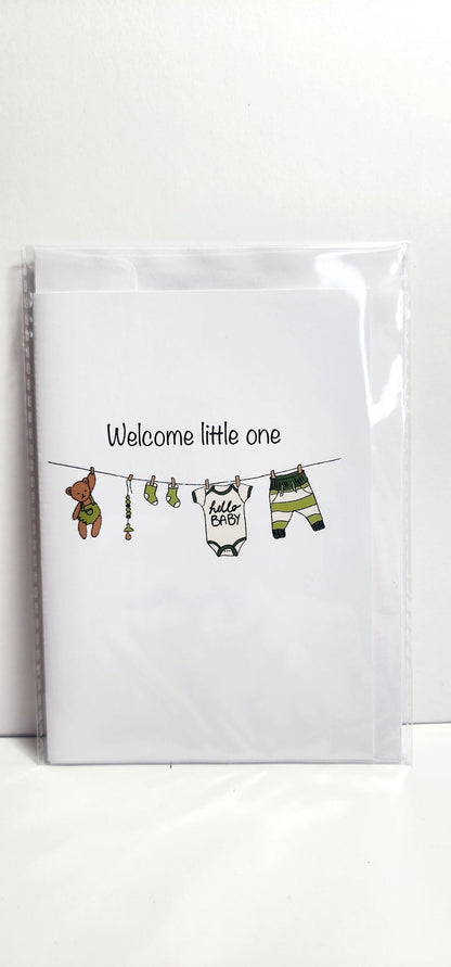 Greeting Card | Welcome Baby Green