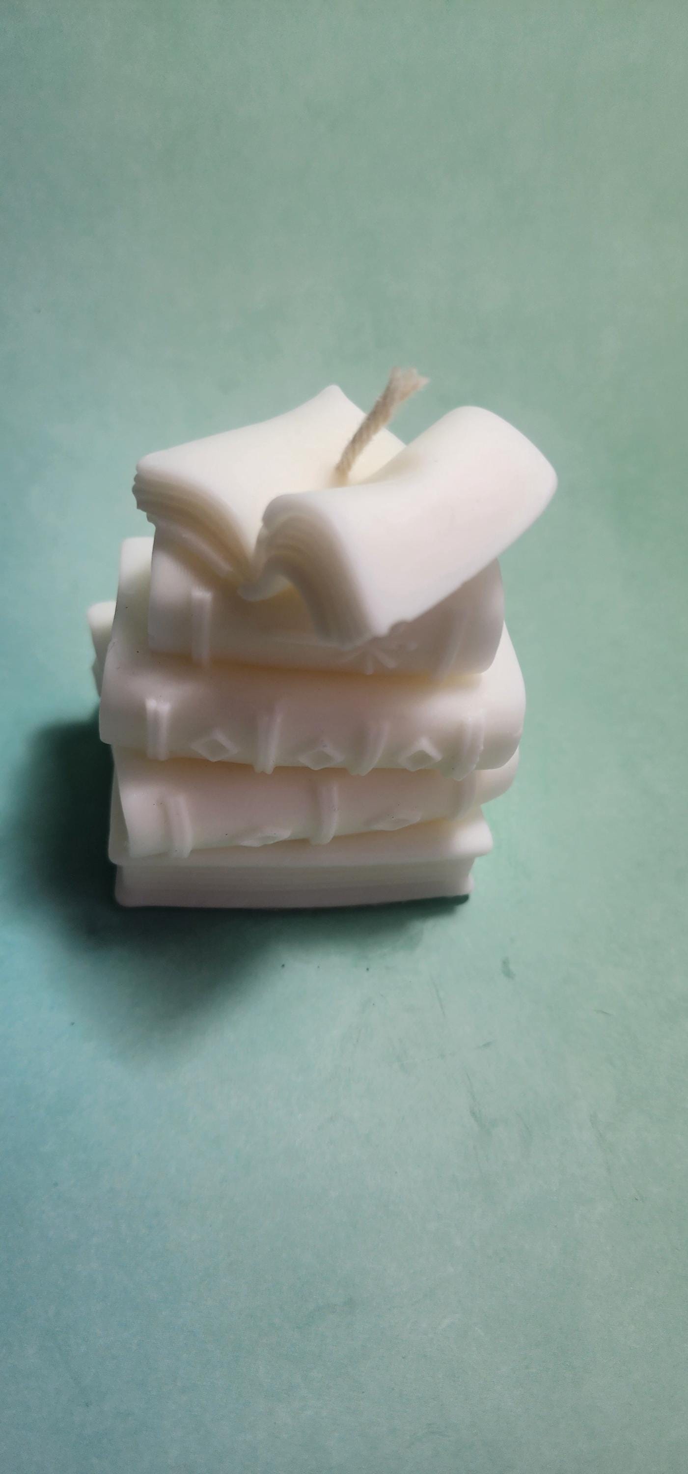 Book Stack Pillar Candle