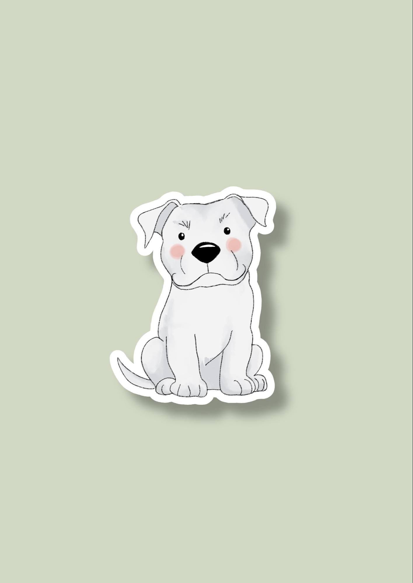 Pet Sticker – 003 Staffy White