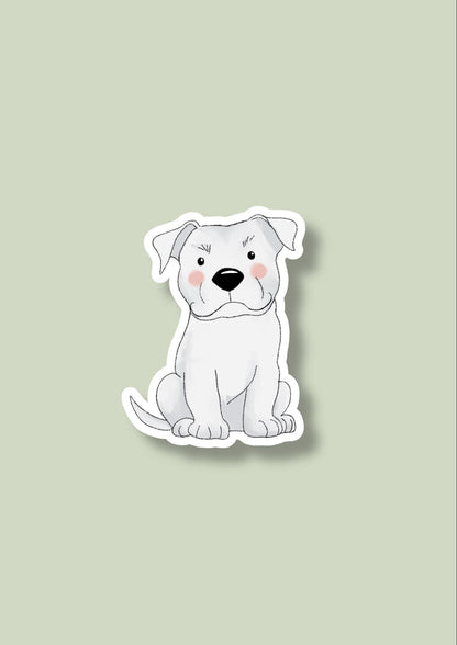Pet Sticker – 003 Staffy White