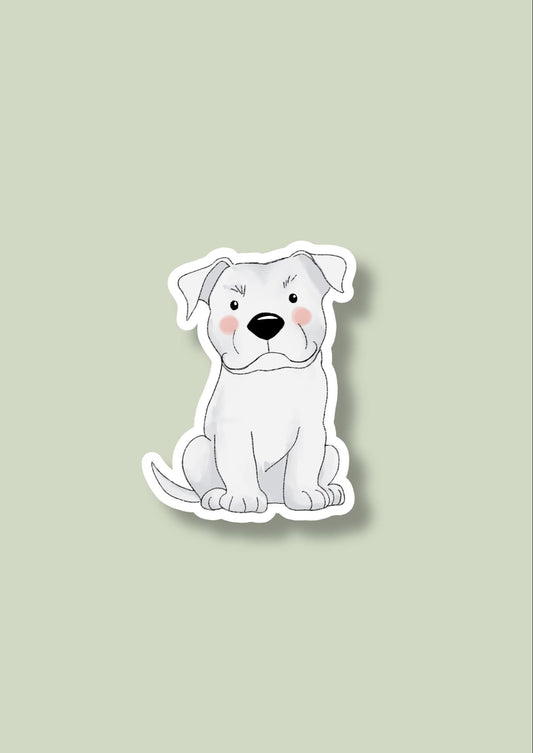Pet Sticker – 003 Staffy White
