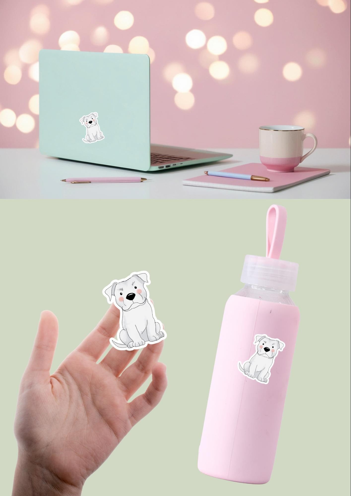 Pet Sticker – 003 Staffy White