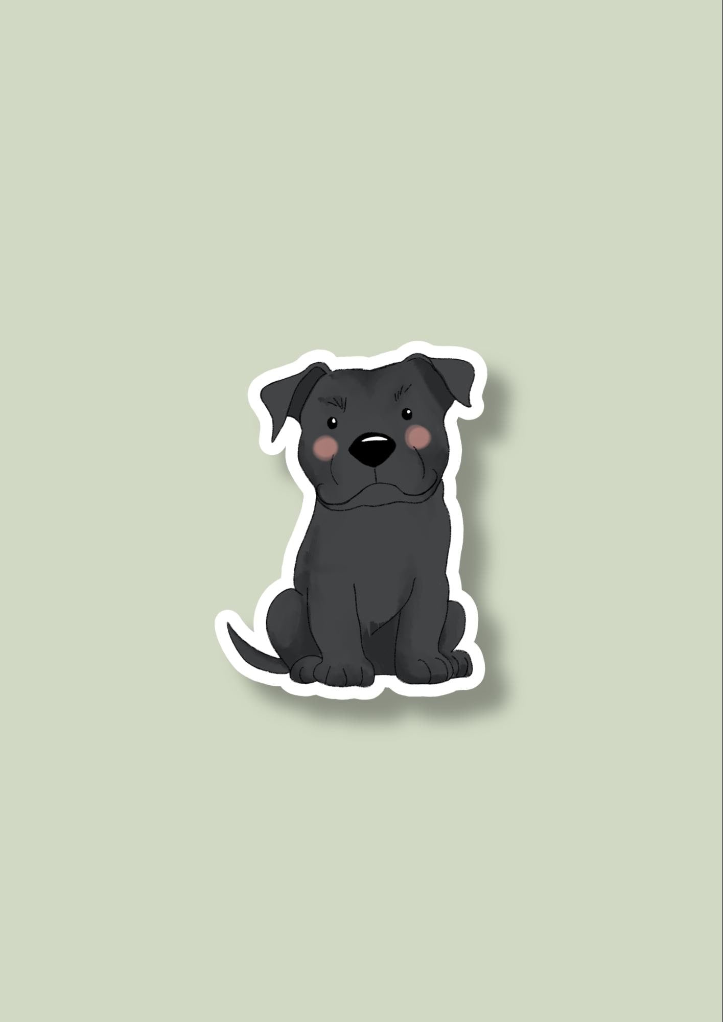 Pet Sticker – 002 Staffy Black