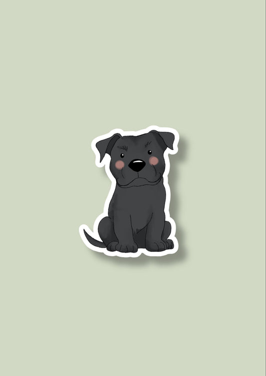 Pet Sticker – 002 Staffy Black
