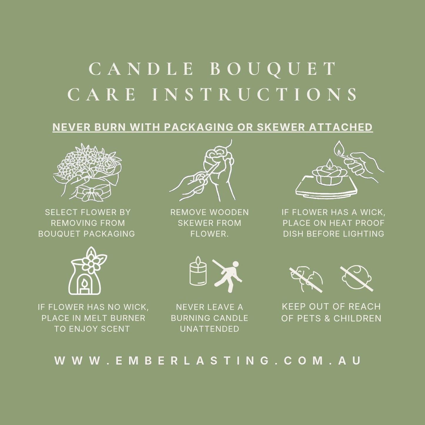 Candle Bouquet - Large Hat Box