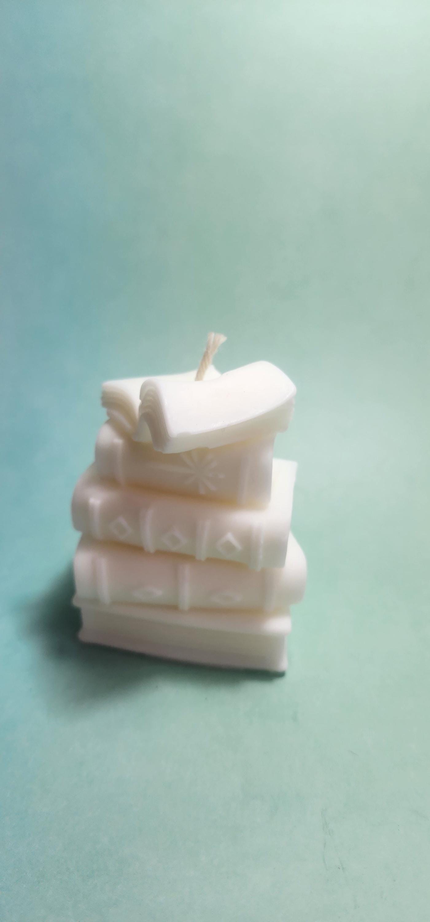 Book Stack Pillar Candle