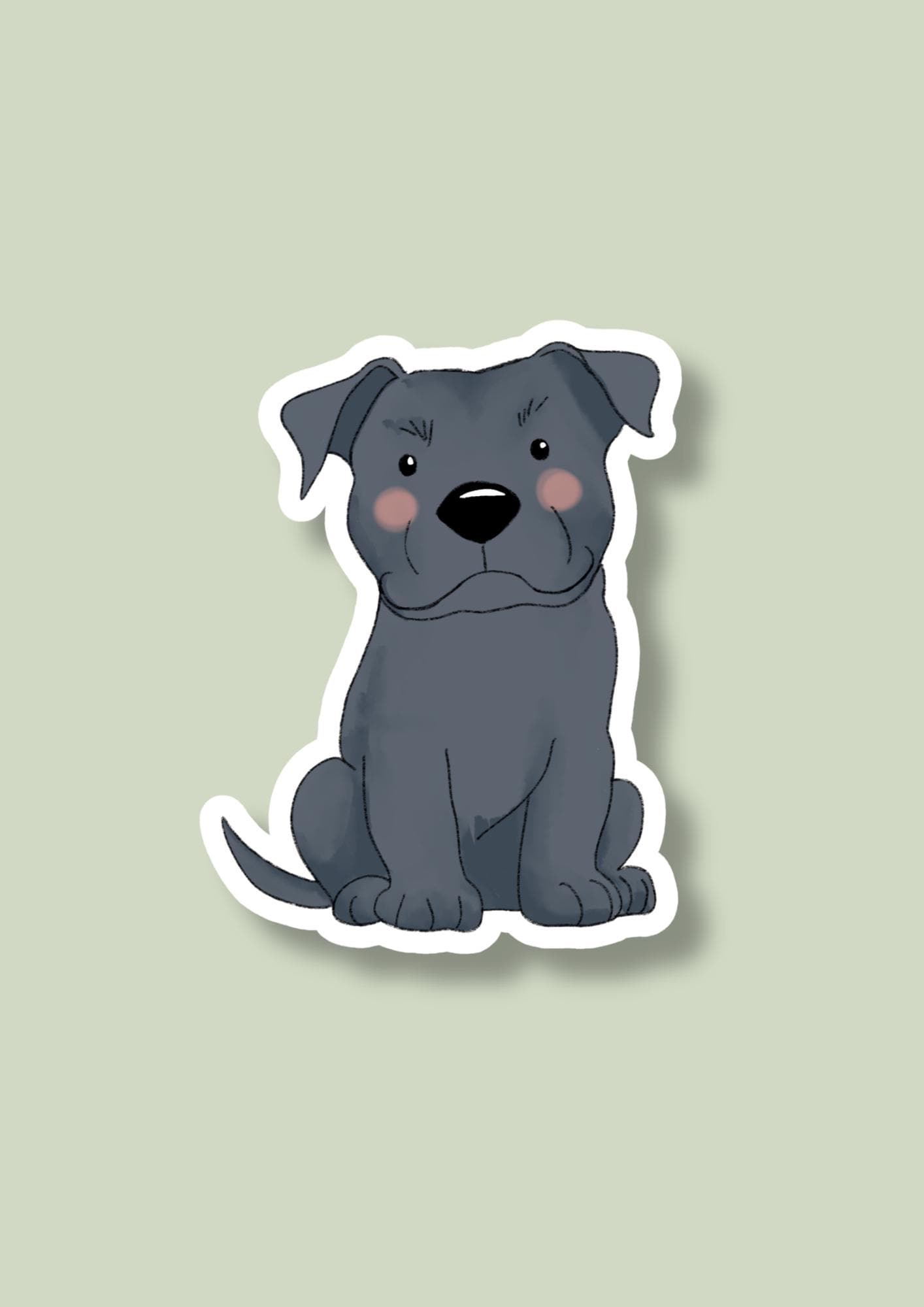 Pet Sticker – 009 Staffy Blue