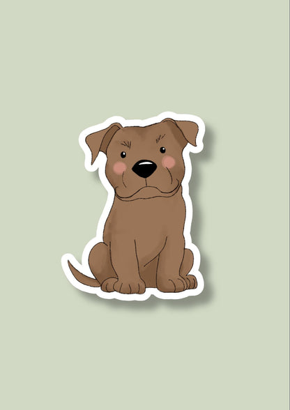 Pet Sticker – 006 Staffy Brown