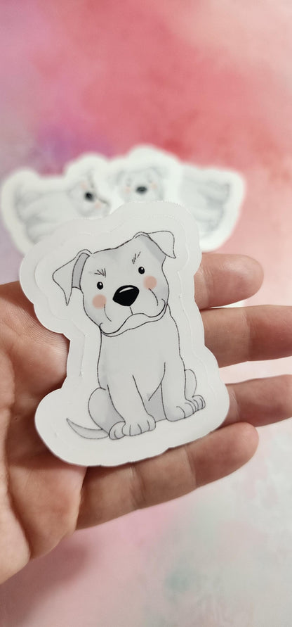 Pet Sticker – 003 Staffy White