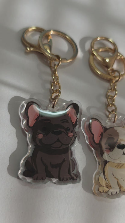 Pet Keychain 045 - Black - French Bulldog