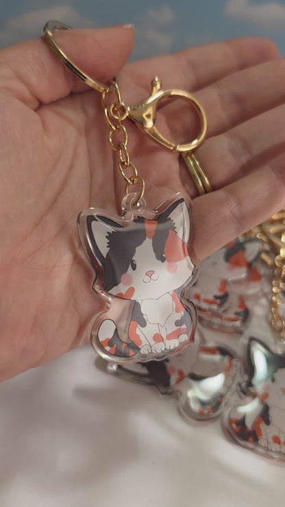 Pet Keychain 080 - Calico - Cat