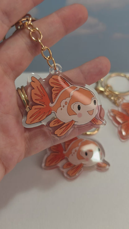 Pet Keychain 098 - Orange - Fish
