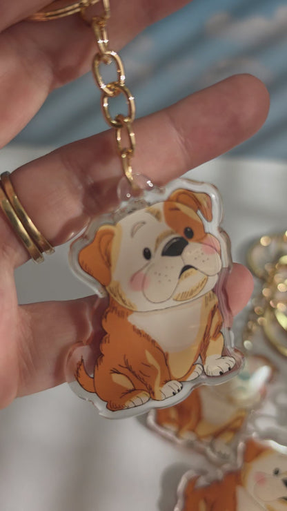 Pet Keychain 039 - Fawn - Bulldog