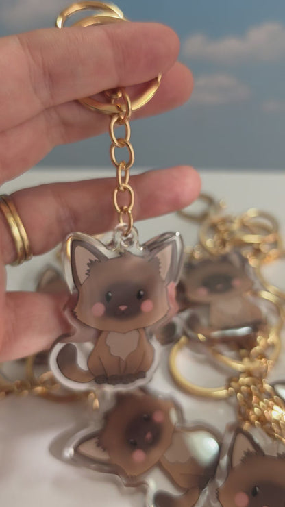 Pet Keychain 079 - Siamese - Cat