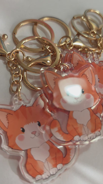 Pet Keychain 084 - Orange Blaze - Cat