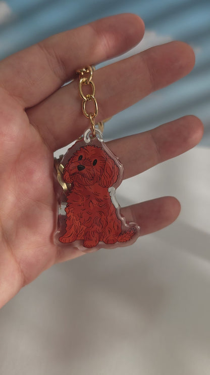 Pet Keychain 018 - Red - Cavoodle