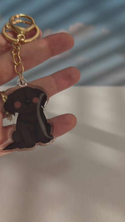 Pet Keychain 015 - Black - Labrador Retriever