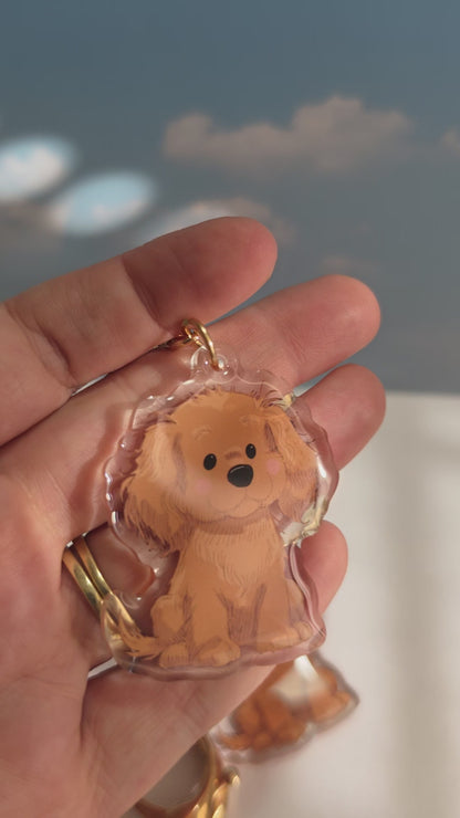 Pet Keychain 063 - Gold - Spaniel