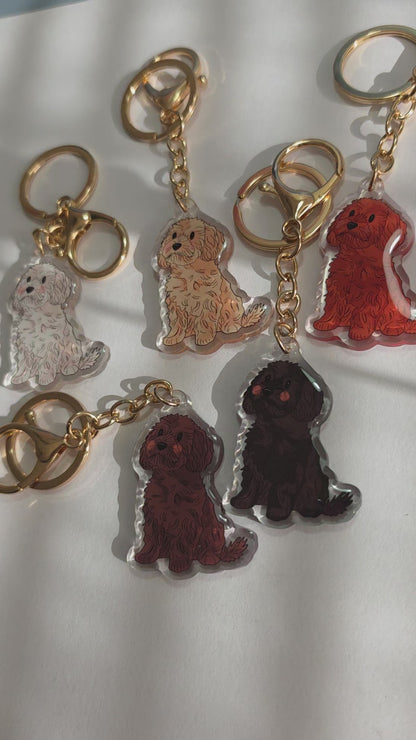 Pet Keychain 018 - Red - Cavoodle