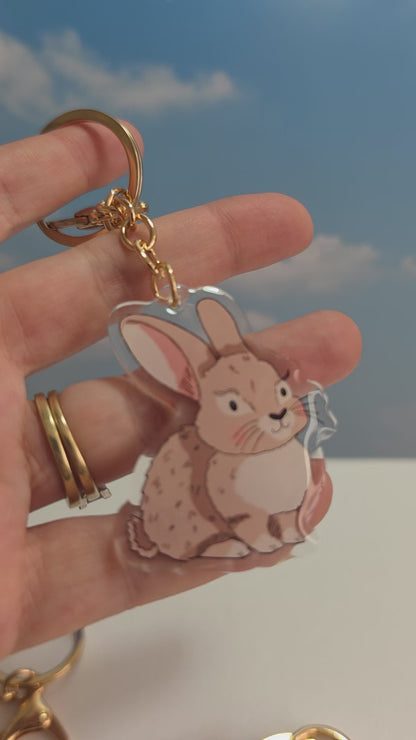 Pet Keychain 106 - Brown - Rabbit