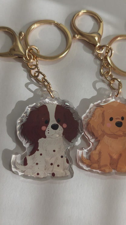 Pet Keychain 063 - Gold - Spaniel