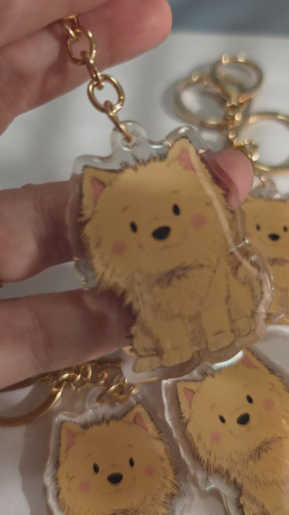 Pet Keychain 055 - Fawn - Pomeranian