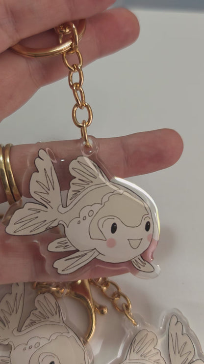 Pet Keychain 099 - White - Fish