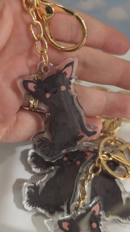 Pet Keychain 075 - Black - Chihuahua