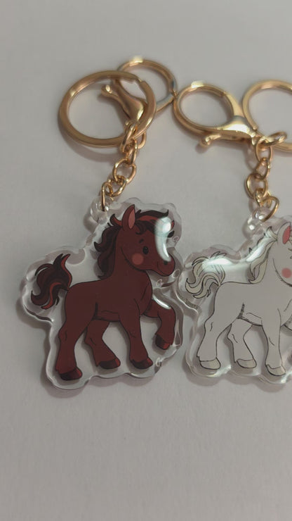 Pet Keychain 104 - Grey - Horse