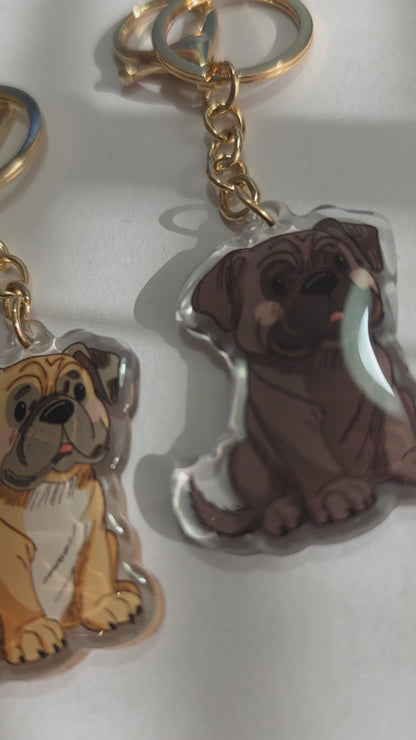 Pet Keychain 042 - Dark - Bull Mastiff