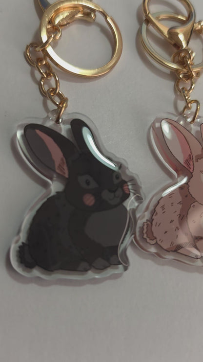 Pet Keychain 105 - Black - Rabbit