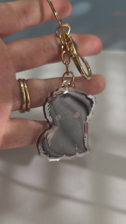 Pet Keychain 060 - Black - Shih Tzu