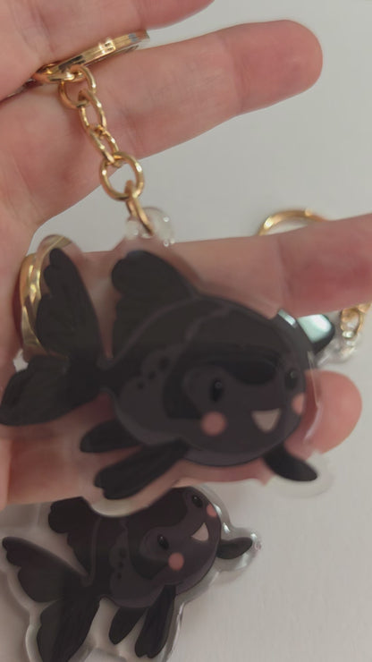 Pet Keychain 097 - Black - Fish