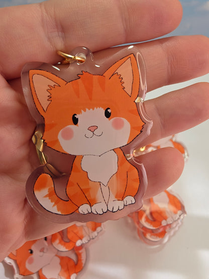 Pet Keychain 084 - Orange Blaze - Cat