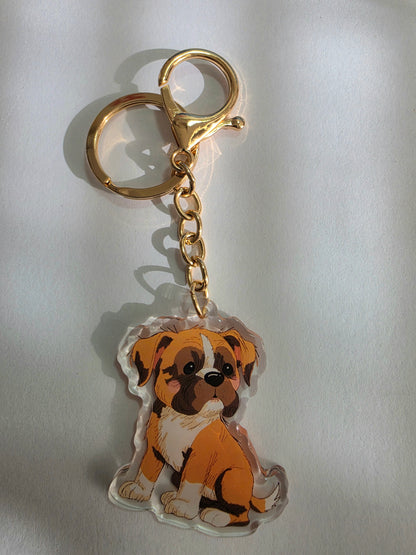 Pet Keychain 037 - Fawn - Boxer