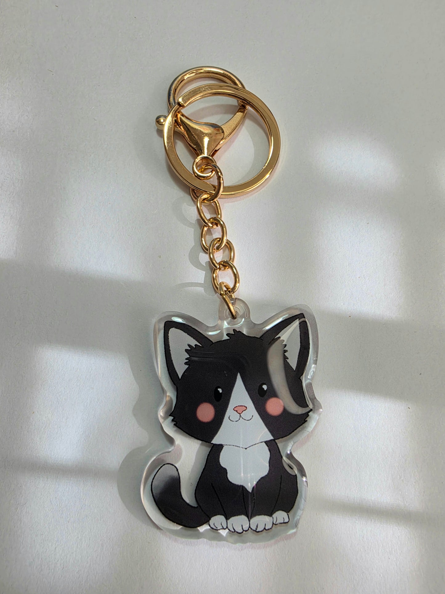 Pet Keychain 087 - Tuxedo - Cat