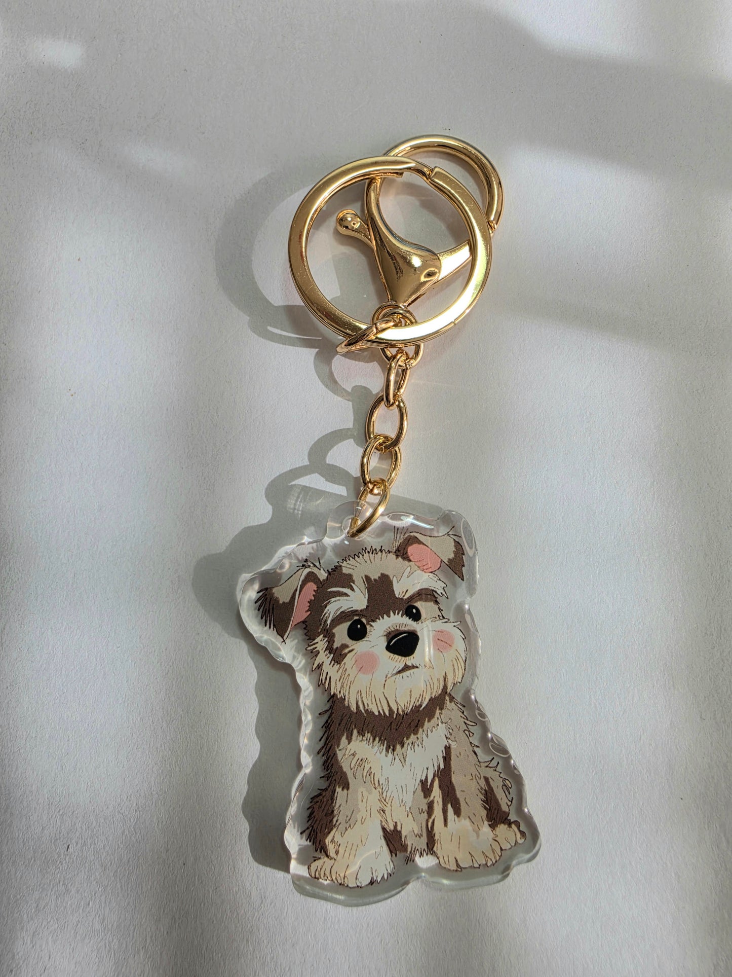 Pet Keychain 050 - Grey - Schnauzer