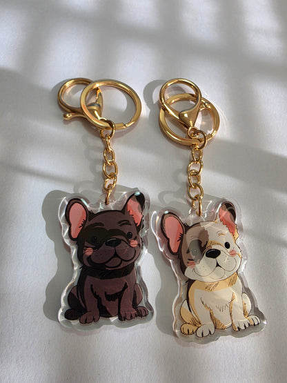 Pet Keychain 045 - Black - French Bulldog