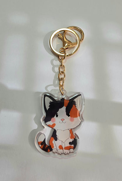 Pet Keychain 080 - Calico - Cat